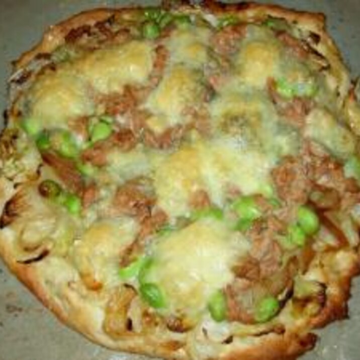 残り物で 生地から手作りピザ